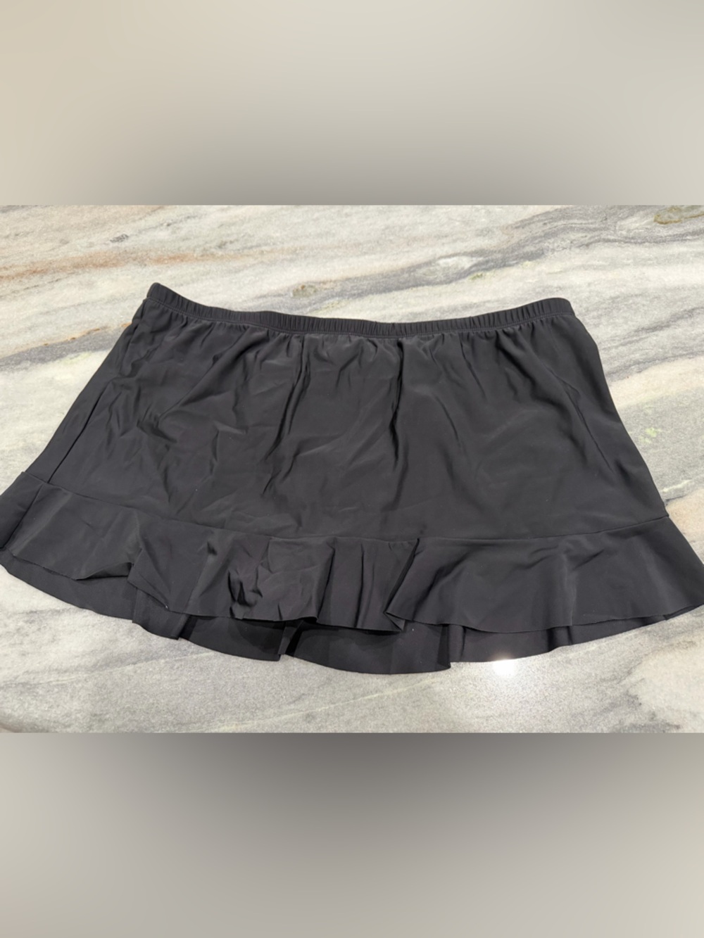 Black Ruffle Hem breathable Skirt